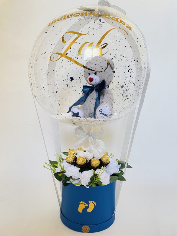New Born Box Foot Print Giftili Tunisia Balloons